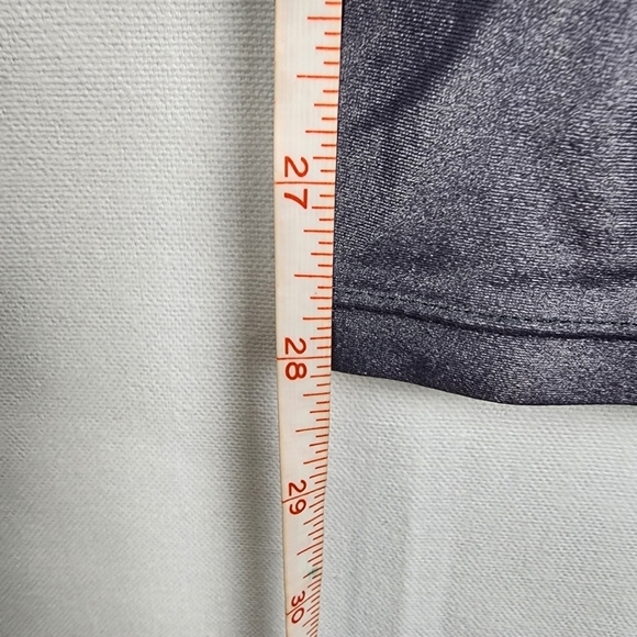 Carbon38 Metallic Gray Leggings Shine Athletic Workout Gym - Picture 4 of 5